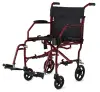 Medline Ultralight Transport Chair, Red