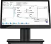 A computer monitor displays a point-of-sale system with a pop-up customer data entry form.
