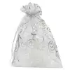 Gift Bags Large Silver Swirls