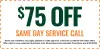 75 off same day service call; terms and conditions apply; offer ends 6/30/2026.