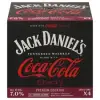 Jack Daniel's & Coca-Cola Cans 4pk 12oz