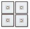 Dallbourne - Wall Art Set (Set of 4) - White / Gold Finish