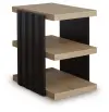 Rylandyn - Rectangular End Table - Black / Light Brown