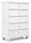 Fortman - Five Drawer Chest - White