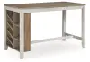 Skempton - Rectangular Counter Table With Storage - White