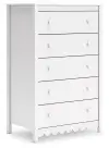 Hallityn - Five Drawer Chest - White