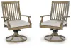 Rainier Ranch - Swivel Chair With Cushion (Set of 2) - Brown / Beige