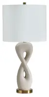 Judrich - Poly Table Lamp - White / Gold Finish