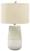 Shavon - Ceramic Table Lamp  - Beige / White