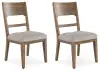 Cabalynn - Dining Uph Side Chair (Set of 2) - Oatmeal / Light Brown