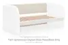 Arloster - Twin Upholstered Daybed Back Panel Rails - White