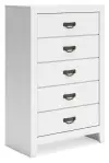 Binterglen - Five Drawer Chest - White