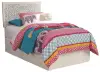 Paxberry - Twin Panel Headboard with Bolt on Bed Frame - Whitewash