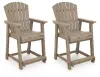 Seacliff Beach - Barstool (Set of 2) - Medium Brown