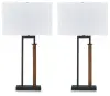 Voslen - Metal Table Lamp (Set of 2) - Black / Brown
