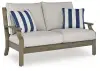 Rainier Ranch - Loveseat With Cushion - Brown / Beige