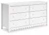 Hallityn - Six Drawer Dresser - White