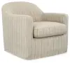 Valwick - Swivel Accent Chair - Cream / Brown
