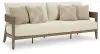 Serene Bay - Sofa With Cushion - Dark Brown / White