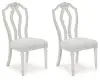 Montelaine - Dining Upholstered Side Chair (Set of 2) - Antique White