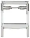 Chaseton - Accent Table - Clear / Silver Finish