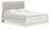Zuraleus - Upholstered Panel Platform Bed With Roll Slats