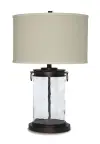 Tailynn - Glass Table Lamp  - Clear / Bronze Finish
