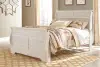 Willowton - Queen Sleigh Rails - Whitewash