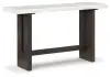 Burkhaus - Sofa Table - White / Dark Brown