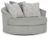 Casselbury - Oversized Swivel Accent Chair - Cement