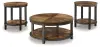 Roybeck - Occasional Table Set (Set of 3) - Light Brown / Bronze