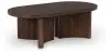 Korestone - Oval Cocktail Table - Dark Brown