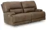 Beckley Place - 2 Seat Power Reclining Sofa With Adjustable Headrest - Earth