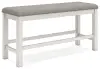 Robbinsdale - Dbl Counter Height Upholstered Dining Bench - Antique White