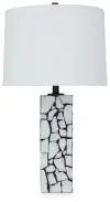 Macaria - Marble Table Lamp - White / Black