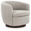 Annbury - Swivel Accent Chair - Light Beige