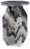 Wrenlane - Accent Table - Black / White / Taupe