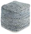 Chevron - Pouf - Blue