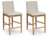 Isanti - Upholstered Barstool (Set of 2) - Light Brown