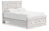 Makidern - Panel Storage Bed With Storage Footboard