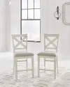 Robbinsdale - Upholstered Barstool (Set of 2) - Antique White