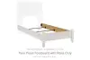 Paxberry - Twin Panel Footboard w/Rails - Whitewash