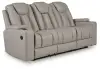 Elevate Edges - Reclining Sofa With Drop Down Table - Coin