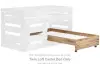 Larstin - Twin Loft Caster Bed - Brown