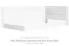 Piperton - T Bookcase Storage w/End Panel - White