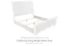 Realyn - California King Sleigh Rails - Chipped White