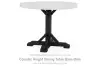 Valebeck - Round Drm Counter Table Base - Black / Brown