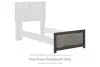 Broachmyn - Twin Panel Footboard - Black / Gray