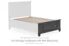 Lanolee - Full Storage Footboard With Roll Slats - Black