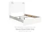 Cambeck - Queen Panel Rails - Whitewash